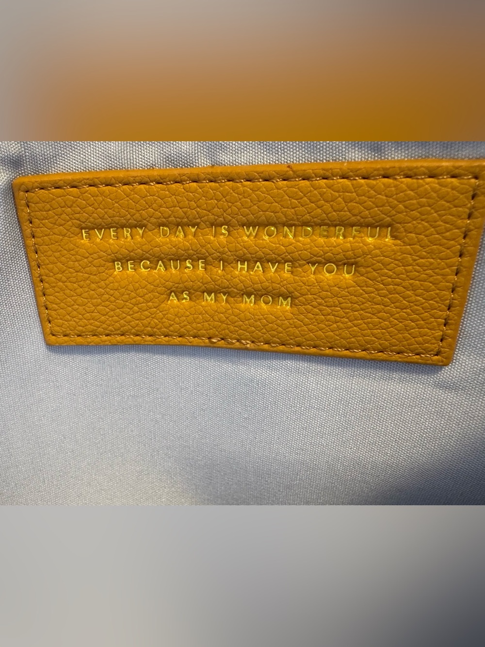 Katie Loxton Mom Love Mustard Yellow Leather Pouch - Picture 4 of 4